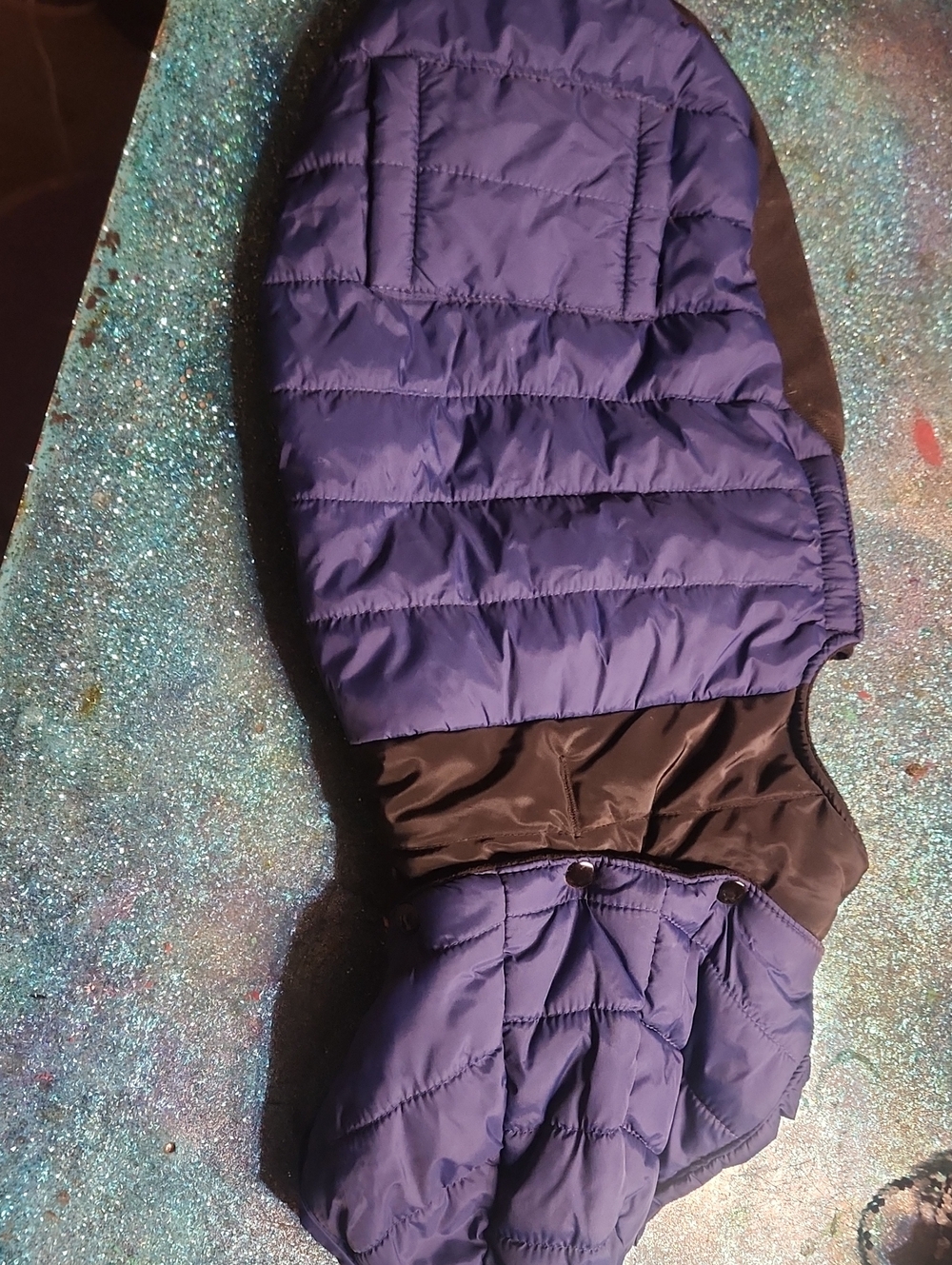 Blue Quilted Lr Dog Puffer Bottoms